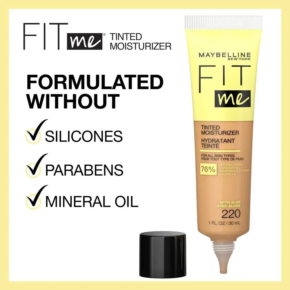 Maybelline Fit Me Tinted Moisturizer Aloe Natural Buildable Coverage Clean EWG